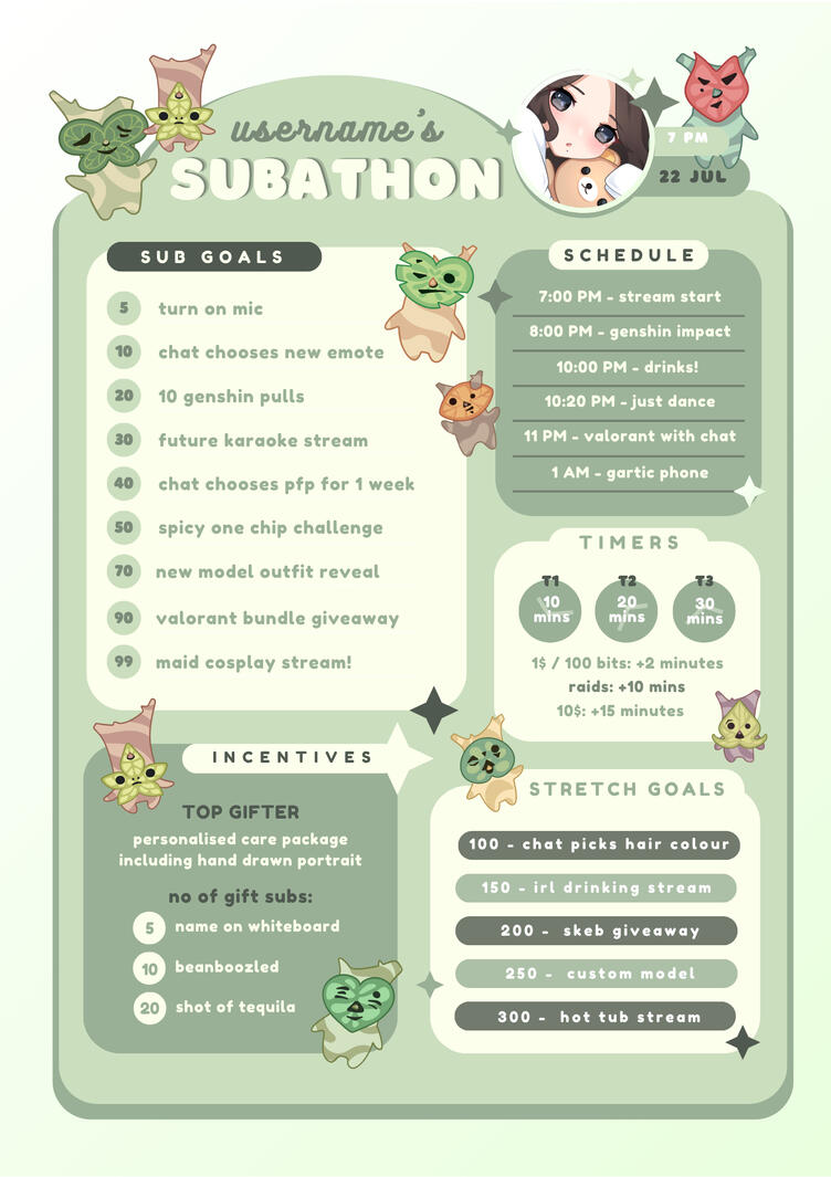 subathon schedule subathon schedule