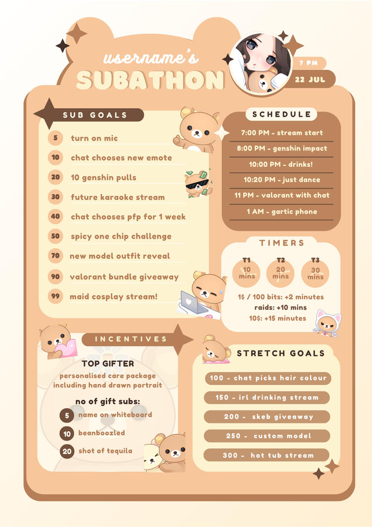 subathon schedule subathon schedule
